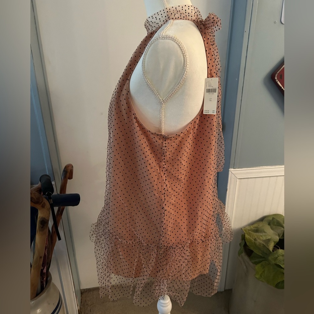 Anthropologie Polka Dot Halter Neck Top - Picture 2 of 4